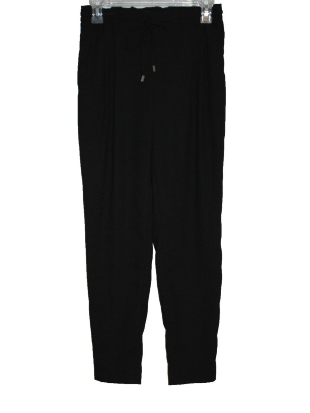 Zara Basic Pants Slacks Women's Black Elastic Waist Size X-Small Career Work